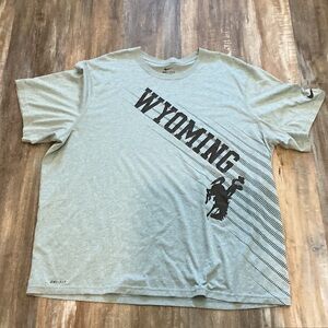 Nike Light Gray Wyoming Graphic Tee